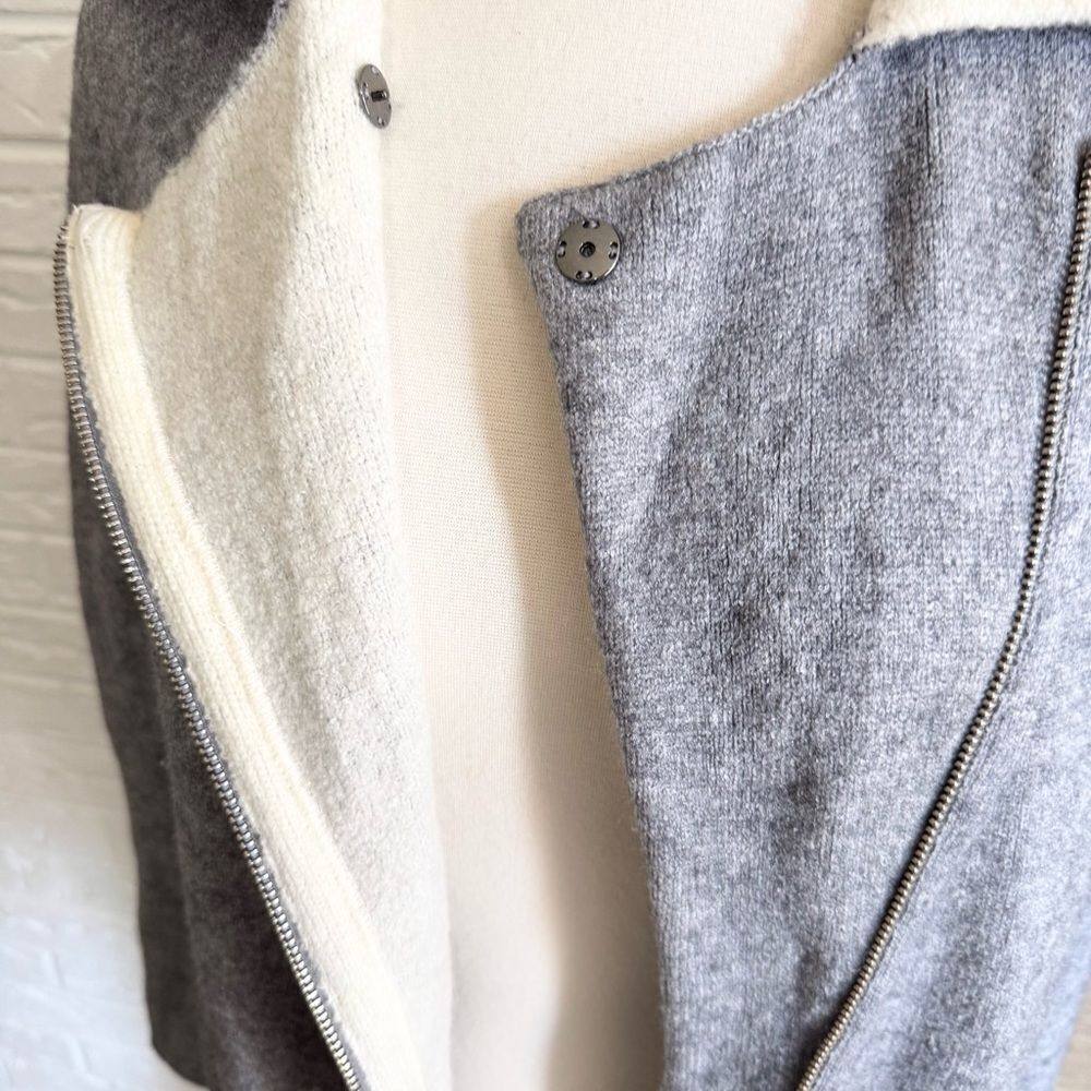 Anthropologie Cherohala Gray Moto Asymmetrical Jacket Women’s Size XS - Picture 6 of 11